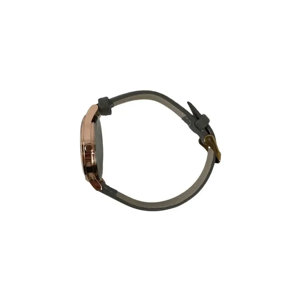 NWOT MONROE SOLÉROSE WATCH CHARCOAL LEATHER ROSE GOLD